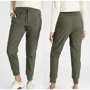 Athleta Headlands Hybrid Trek Women's Jogger Pants - Green/Olive - Size 6 Petite